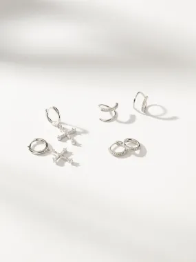 Luminous Sterling Silver Earring Set