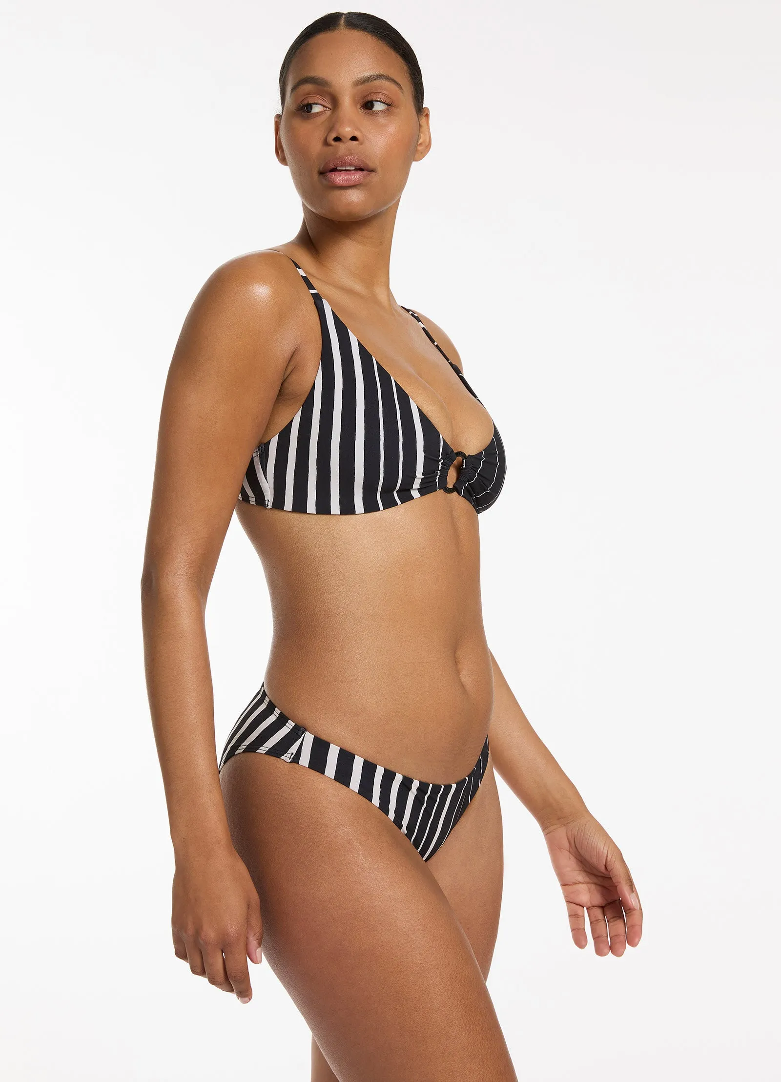 Lunar Stripe Lunar Stripe Hipster Bikini Bottom - Black/Chalk