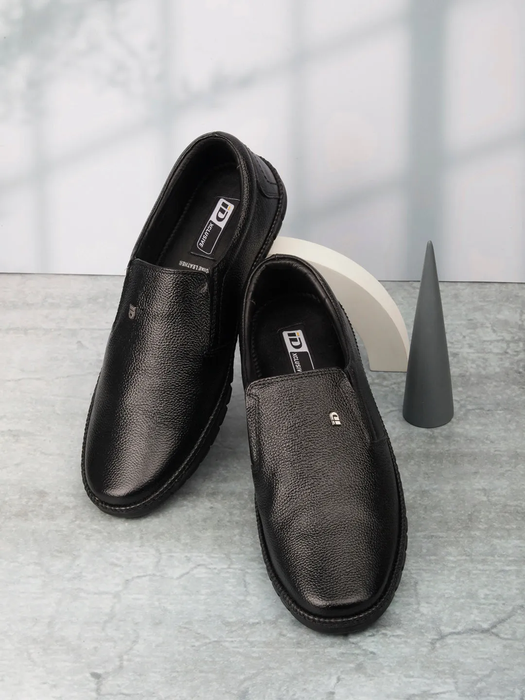 Men's Black Comfort Fit Semi Formal Slip On (ID2071)