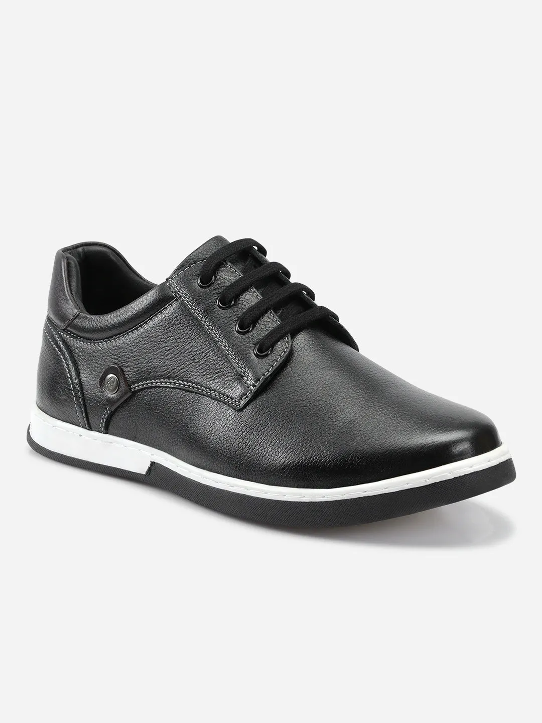 Men's Black Regular Toe Lace Up Casual (ID3036)