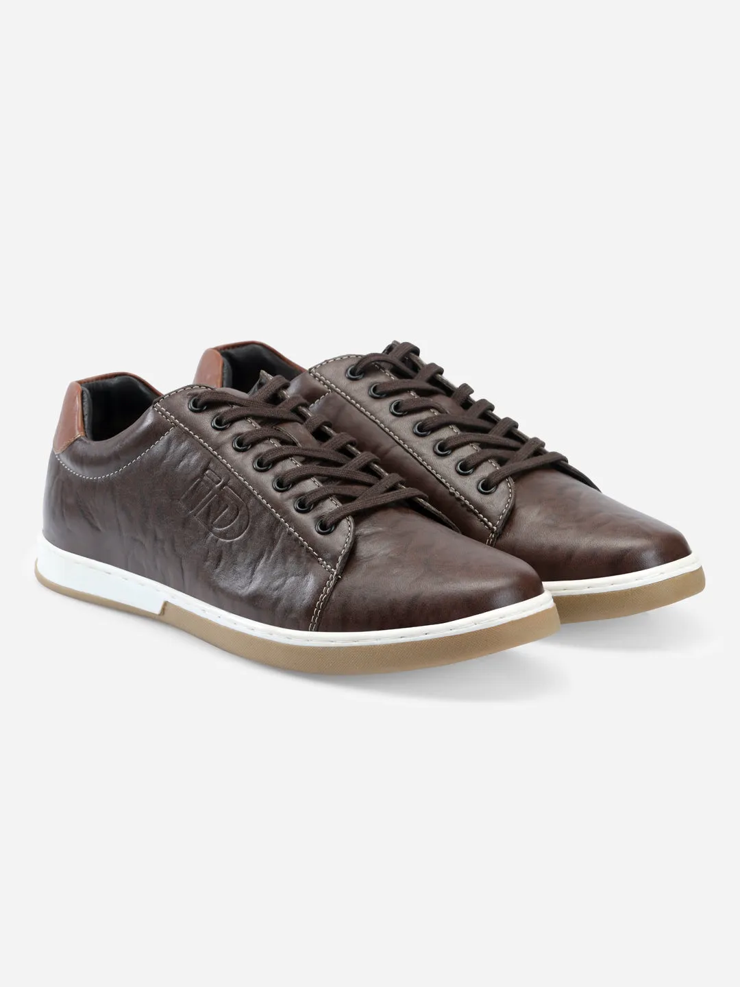 Men's Brown Round Toe Lace Up Casual (ID3037)