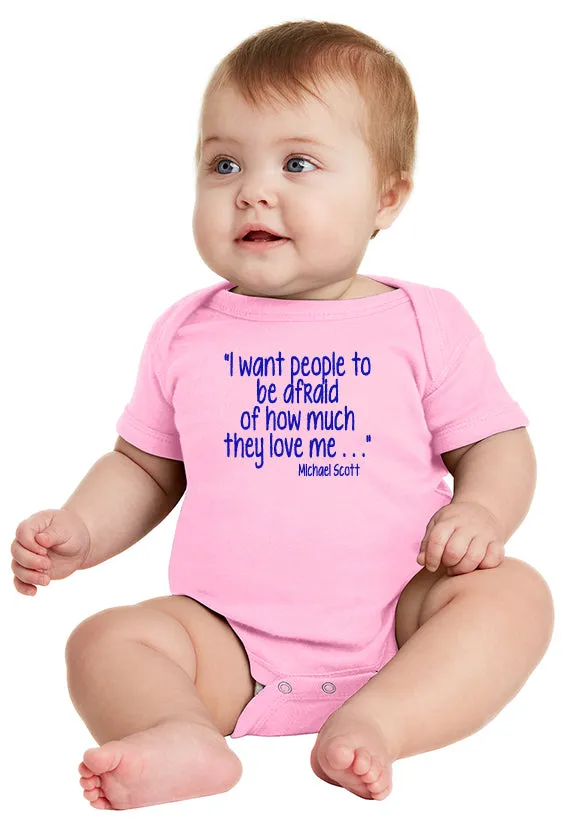 Michael Scott Love Quote Baby Bodysuit inspired by The Office