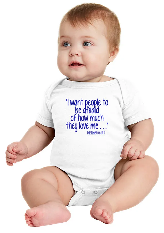 Michael Scott Love Quote Baby Bodysuit inspired by The Office