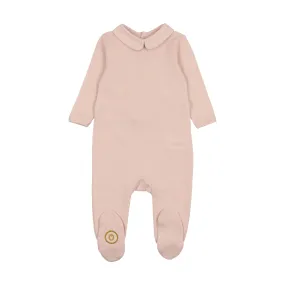 Mon Tresor Baby Textured Elegance Girls Footie Light Rose