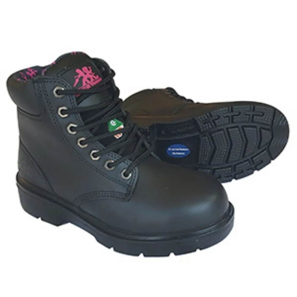 Moxie Alice Women's 6" Black Steel Toe Work Boot 50163 - Black