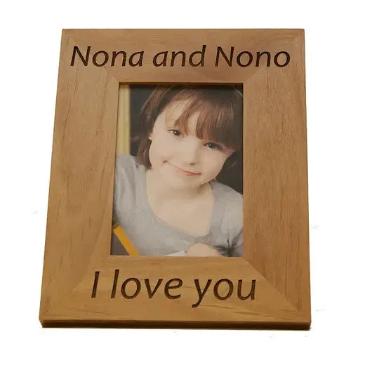 Nona and Nono (Godmother and Godfather) Greek Picture Frame in English