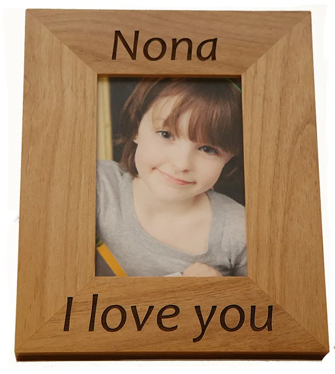 Nona and Nono (Godmother and Godfather) Greek Picture Frame in English