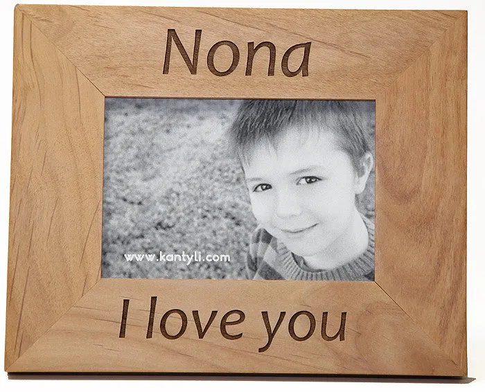 Nona and Nono (Godmother and Godfather) Greek Picture Frame in English