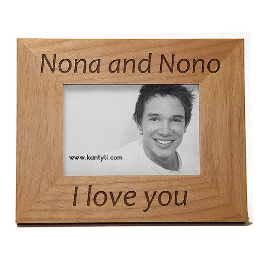 Nona and Nono (Godmother and Godfather) Greek Picture Frame in English