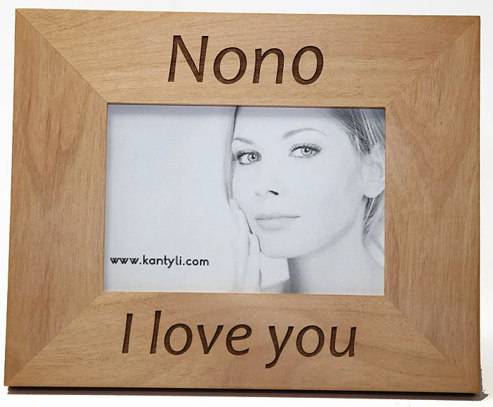 Nona and Nono (Godmother and Godfather) Greek Picture Frame in English