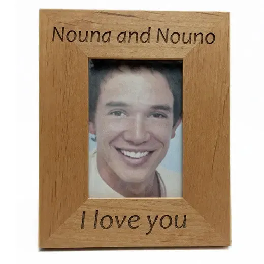 Nouna and Nouno (Godmother and Godfather) Greek Picture Frames in English