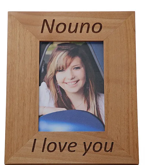 Nouna and Nouno (Godmother and Godfather) Greek Picture Frames in English