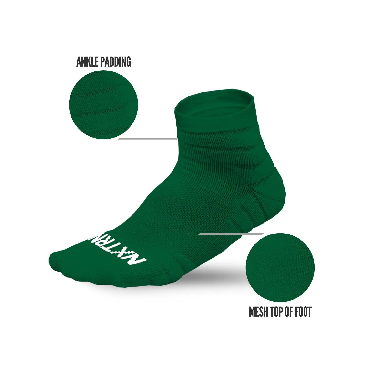 NXTRND Quarter Socks Green (3-Pairs)