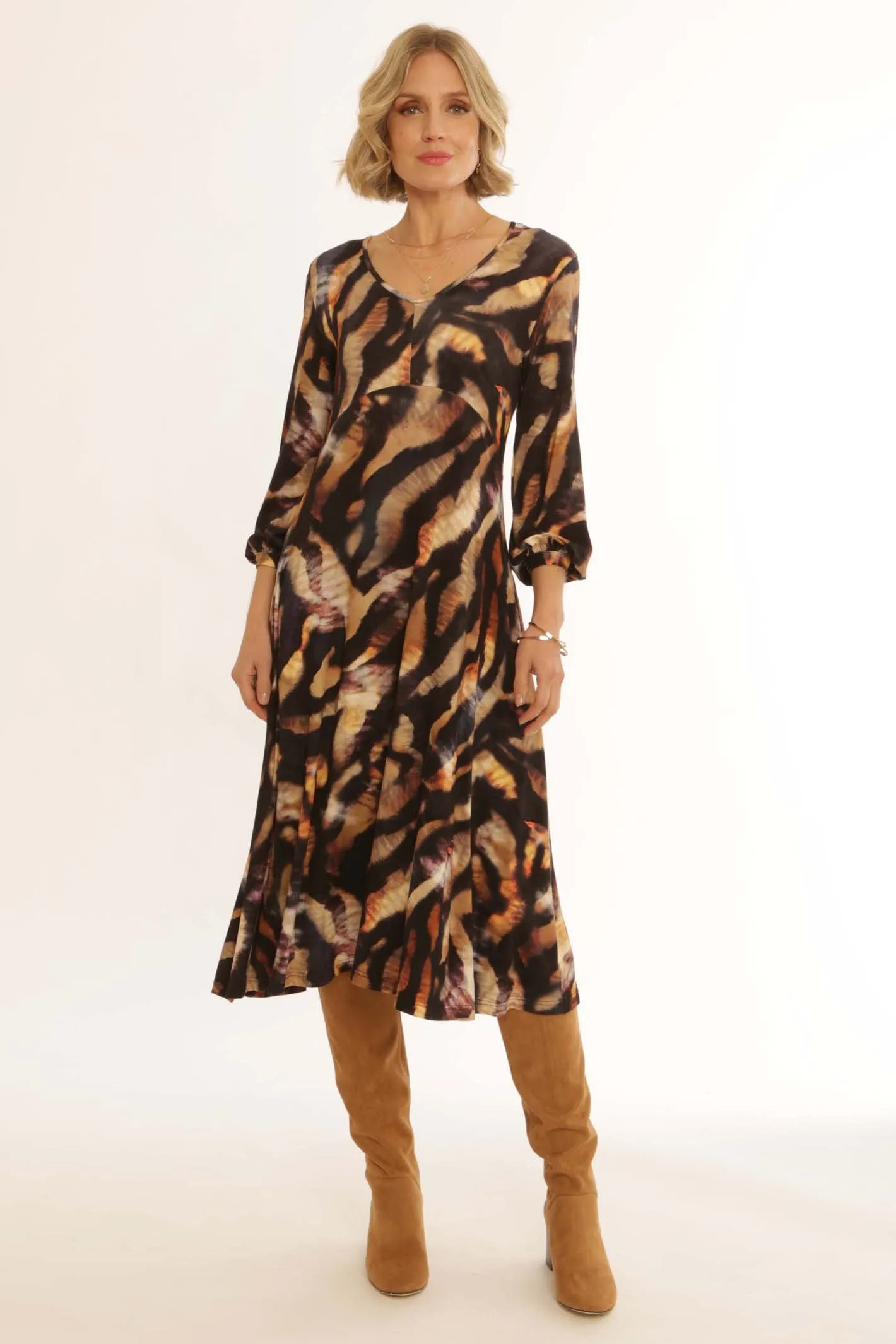 Pomodoro Clothing Savanna Midi Dress 12455