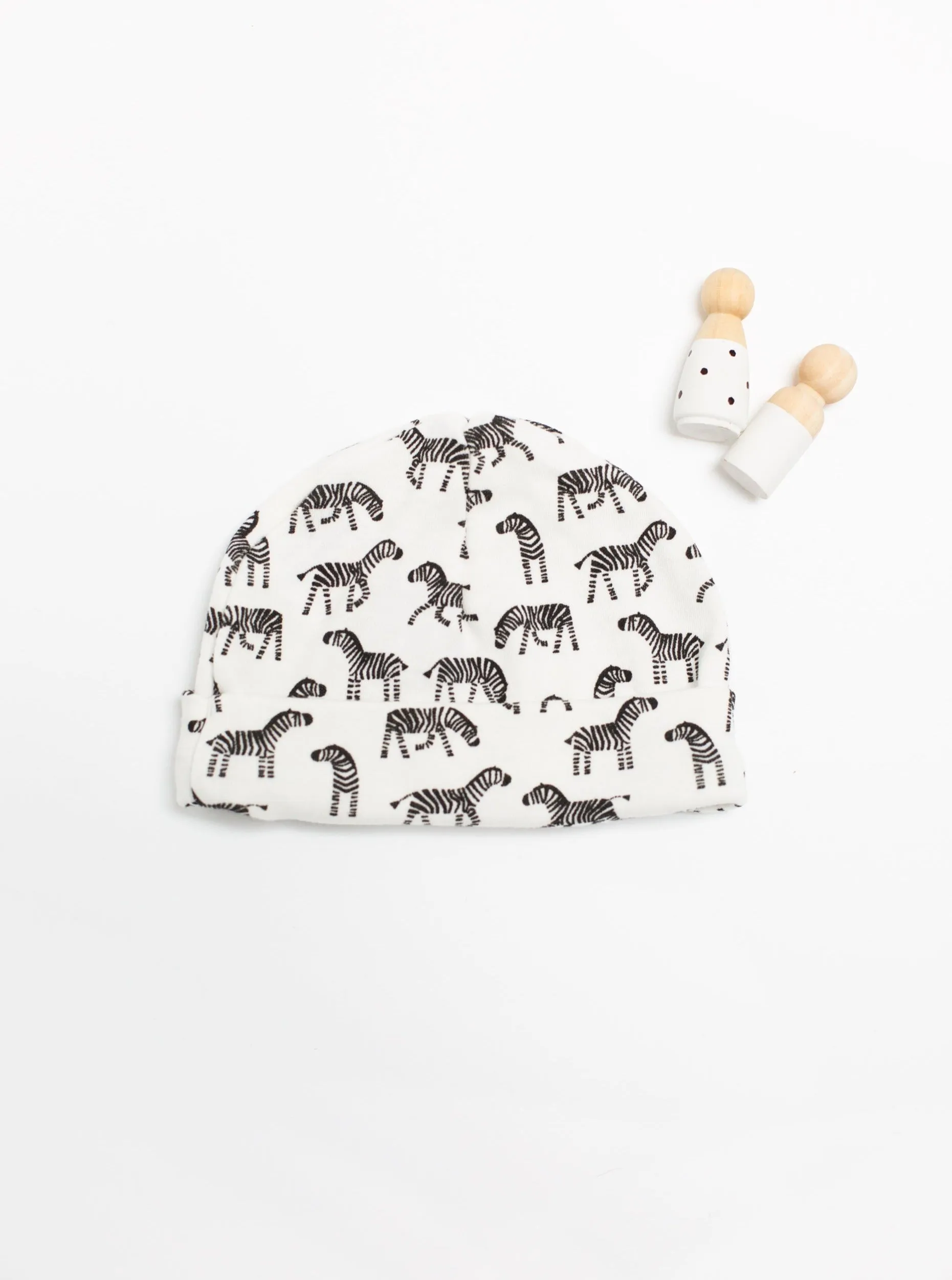 Round Hat, Little Zebras, Premium 100% Organic Cotton