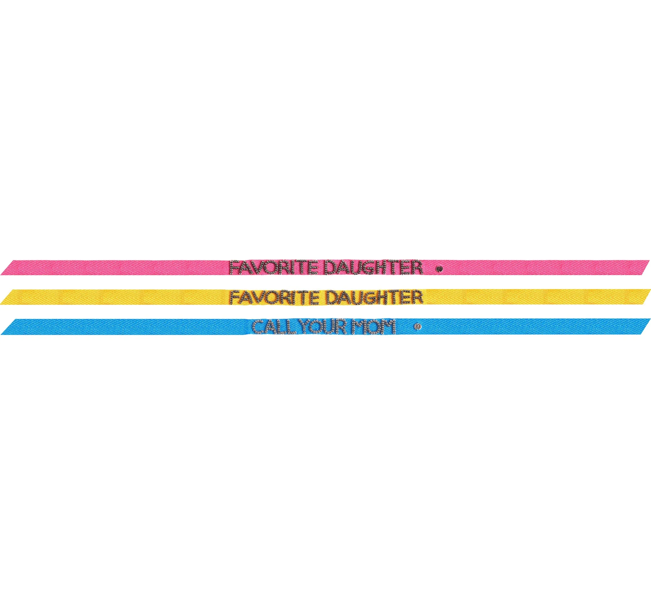 ROXANNE ASSOULIN X FAVORITE DAUGHTER // "CALL YOUR MOM" TIE ONE ON BRACELET