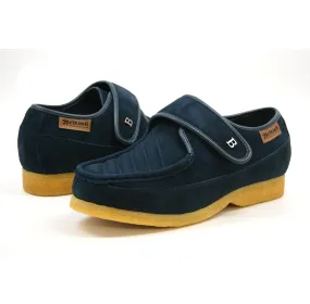 Royal Retro Velcro Shoe with Genuine Leather and Suede for Extra Width and Comfort