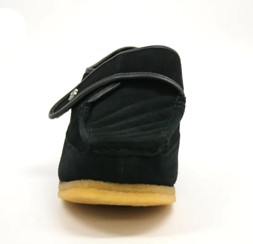 Royal Retro Velcro Shoe with Genuine Leather and Suede for Extra Width and Comfort