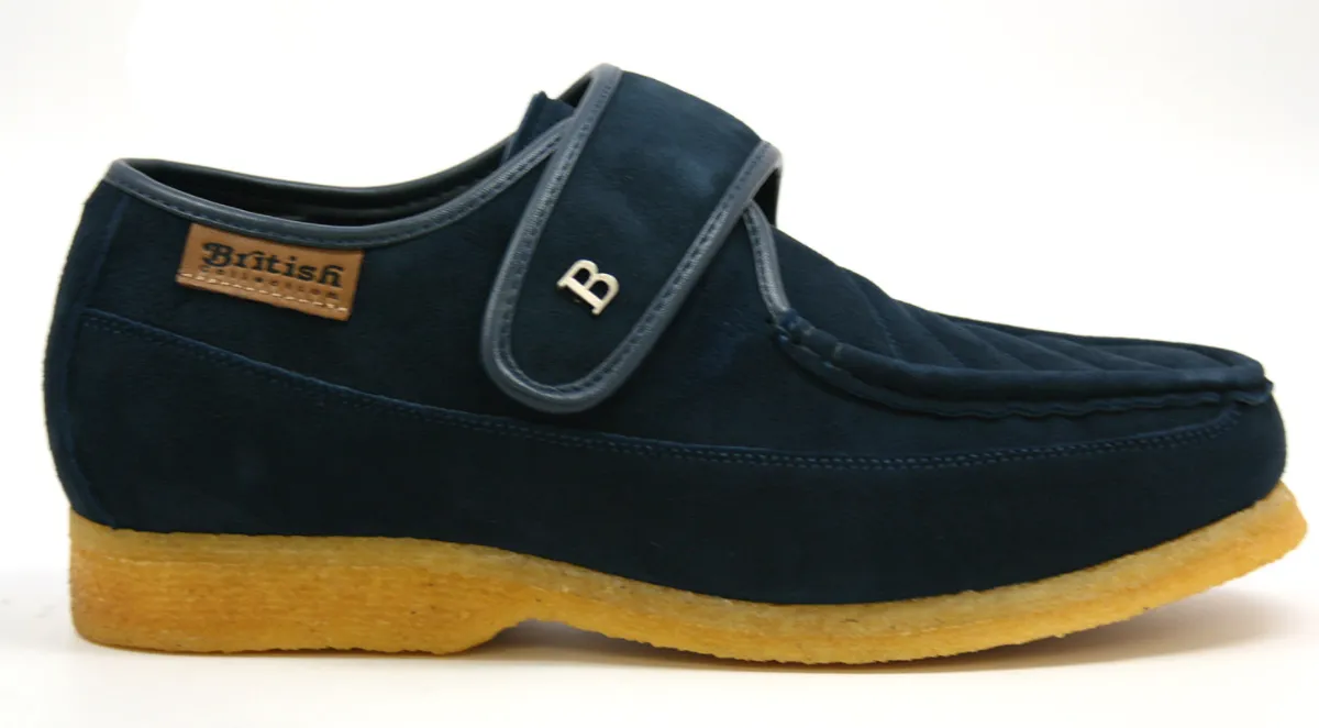 Royal Retro Velcro Shoe with Genuine Leather and Suede for Extra Width and Comfort