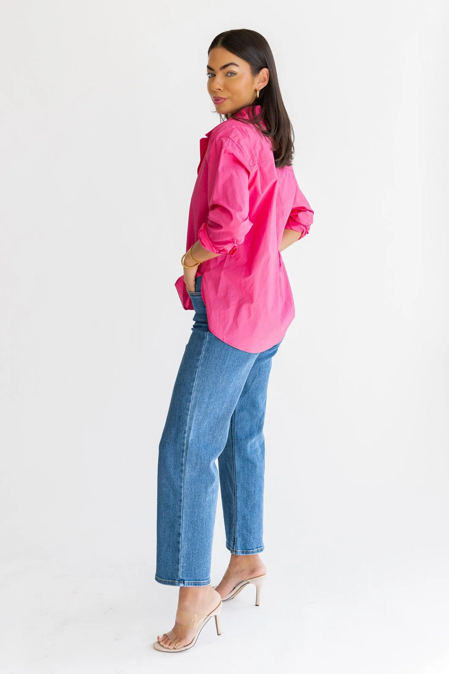 Selenia Pink Poplin Shirt