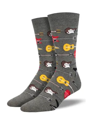 SOCKSMITH WOMENS GUITAR RIFF CHARCOAL HEATHER