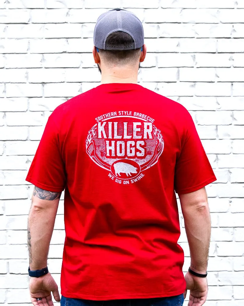 Southern Style BBQ Red T-Shirt and Killer Hogs Black Hat