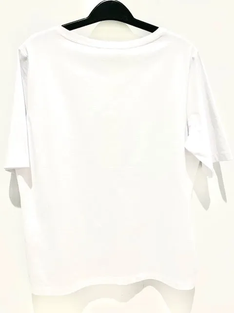 T-Shirt - White/Blue