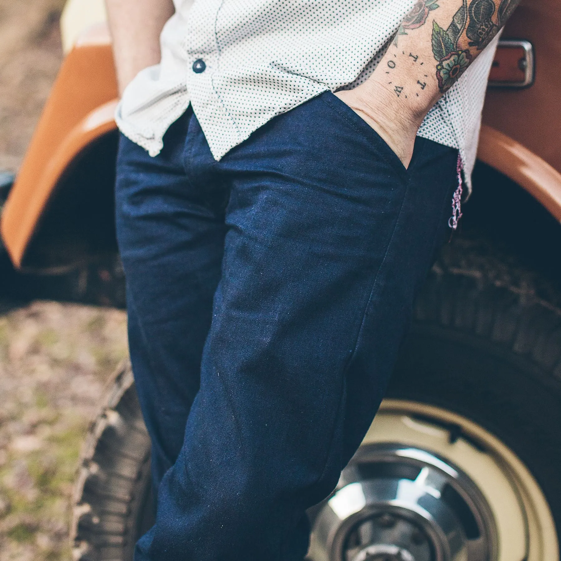 The Camp Pant in Indigo Selvage Twill