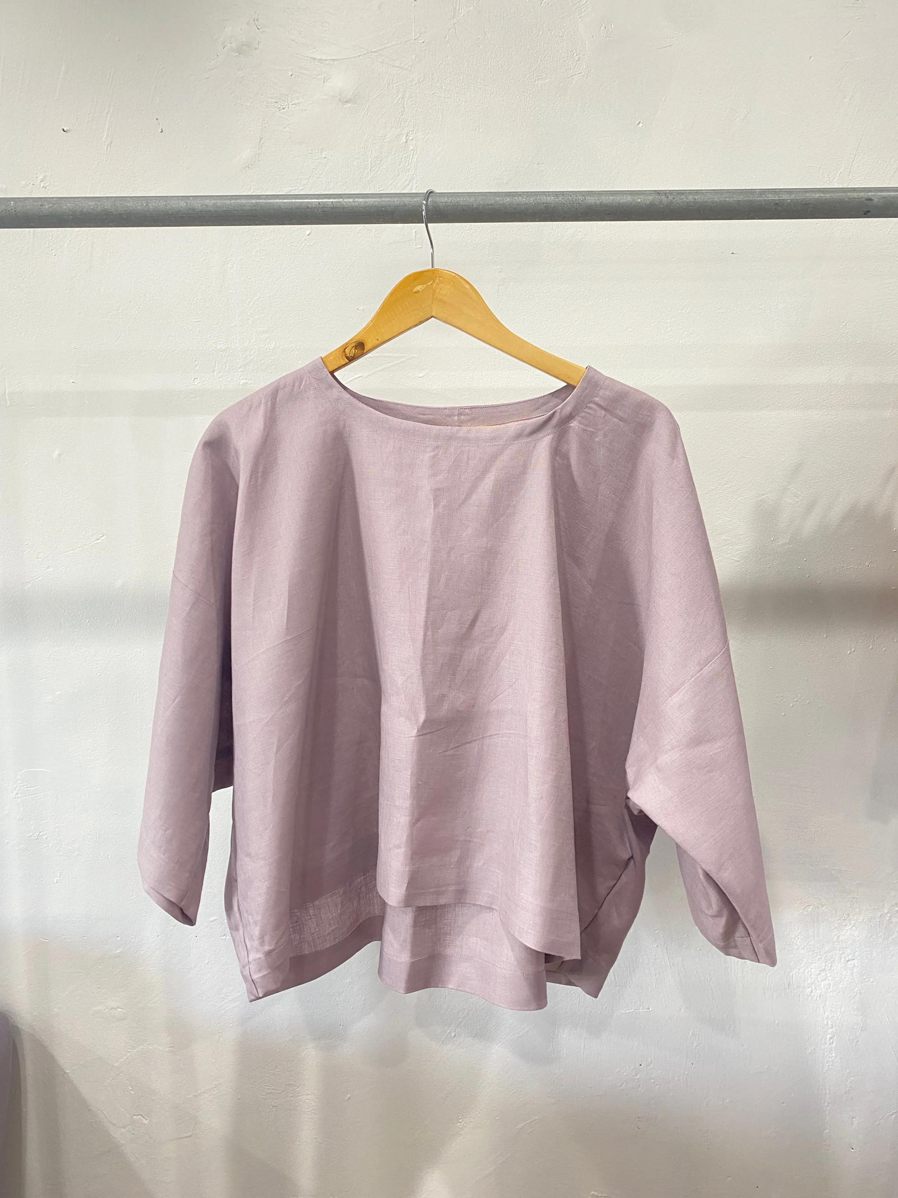 Tito Crop Top- Lavender Linen by Papa Clothing