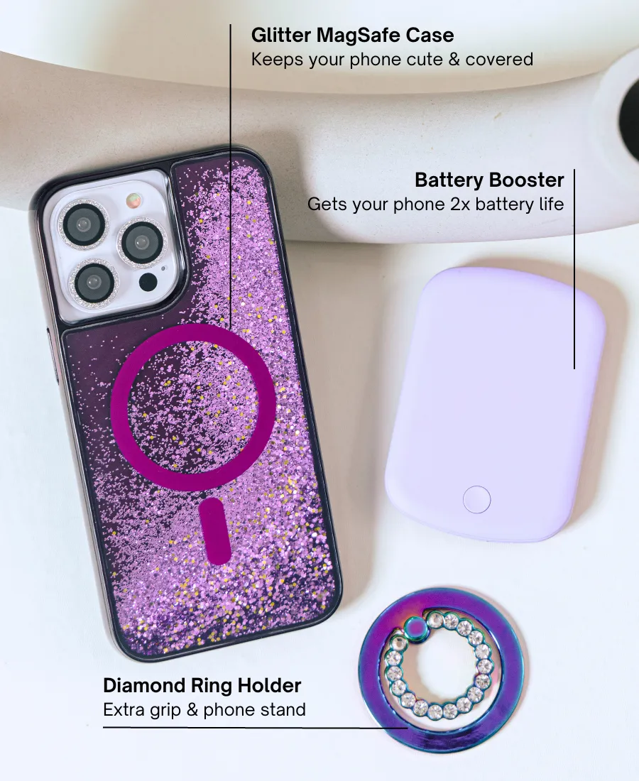 Ultimate Glitter MagSafe Set in Purple