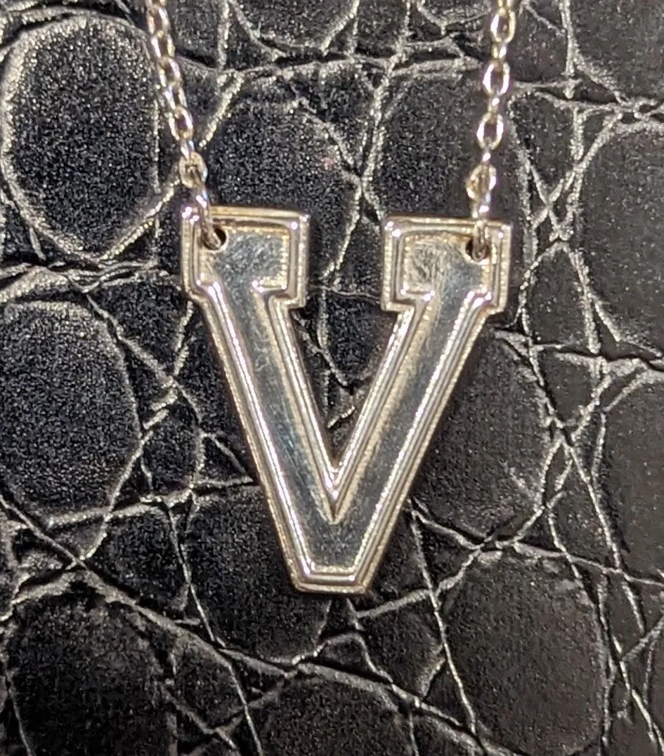 Valor Athletic "V" Necklace - Sterling Silver