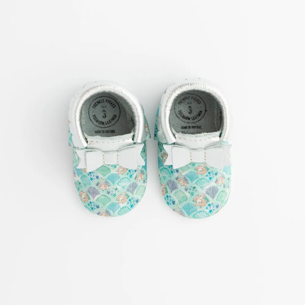 Watercolor Ariel Bow Baby Shoe