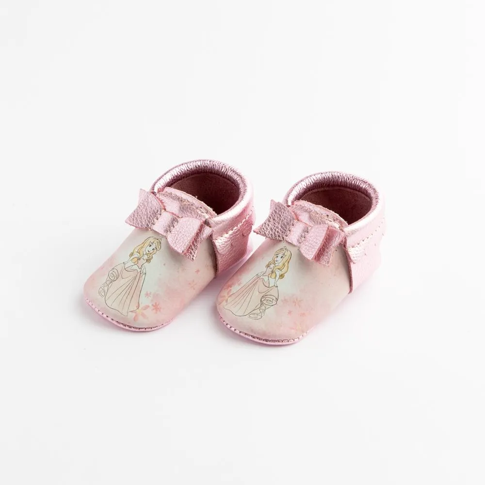 Watercolor Aurora Bow Baby Shoe