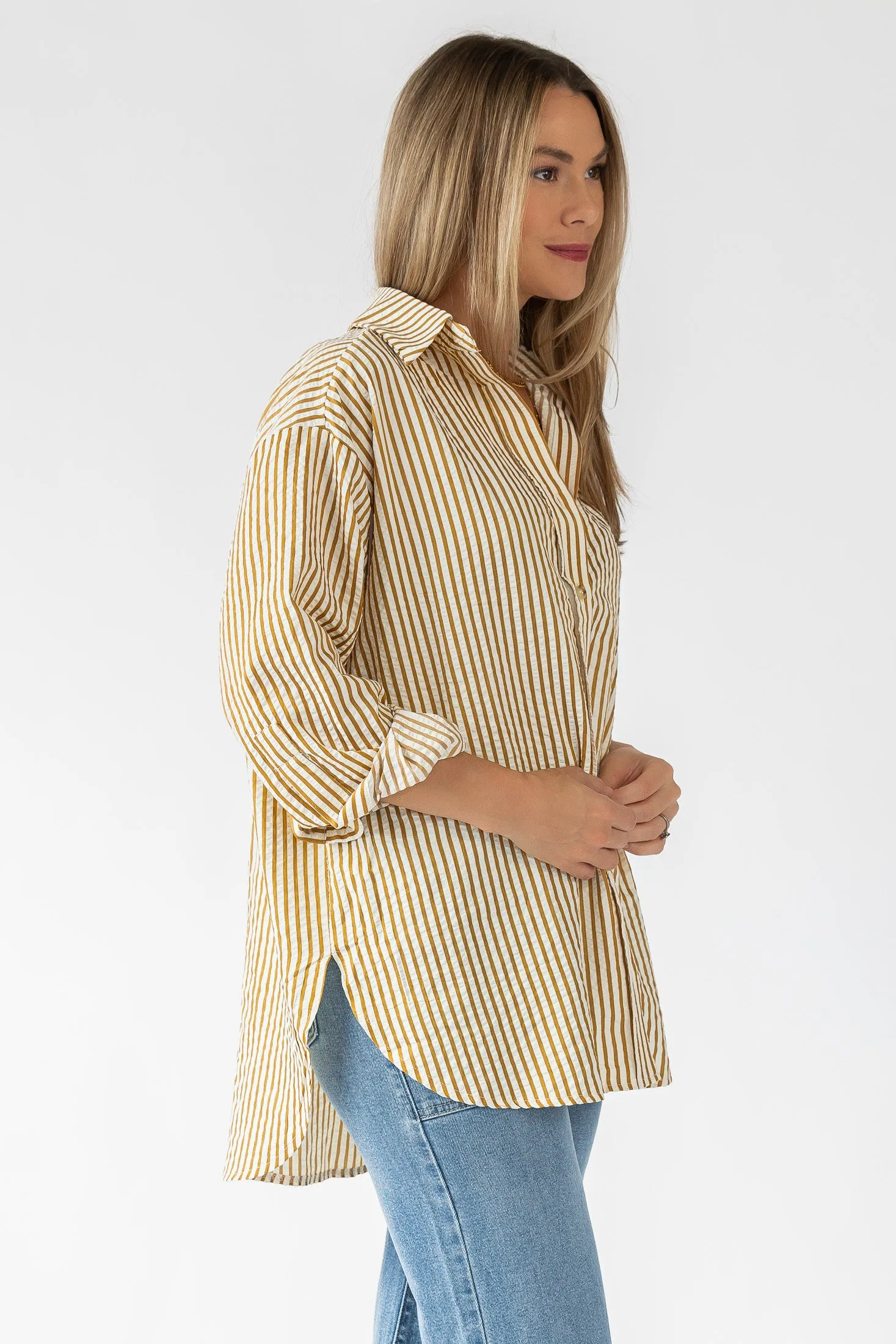 Wesley Gold Stripe Top