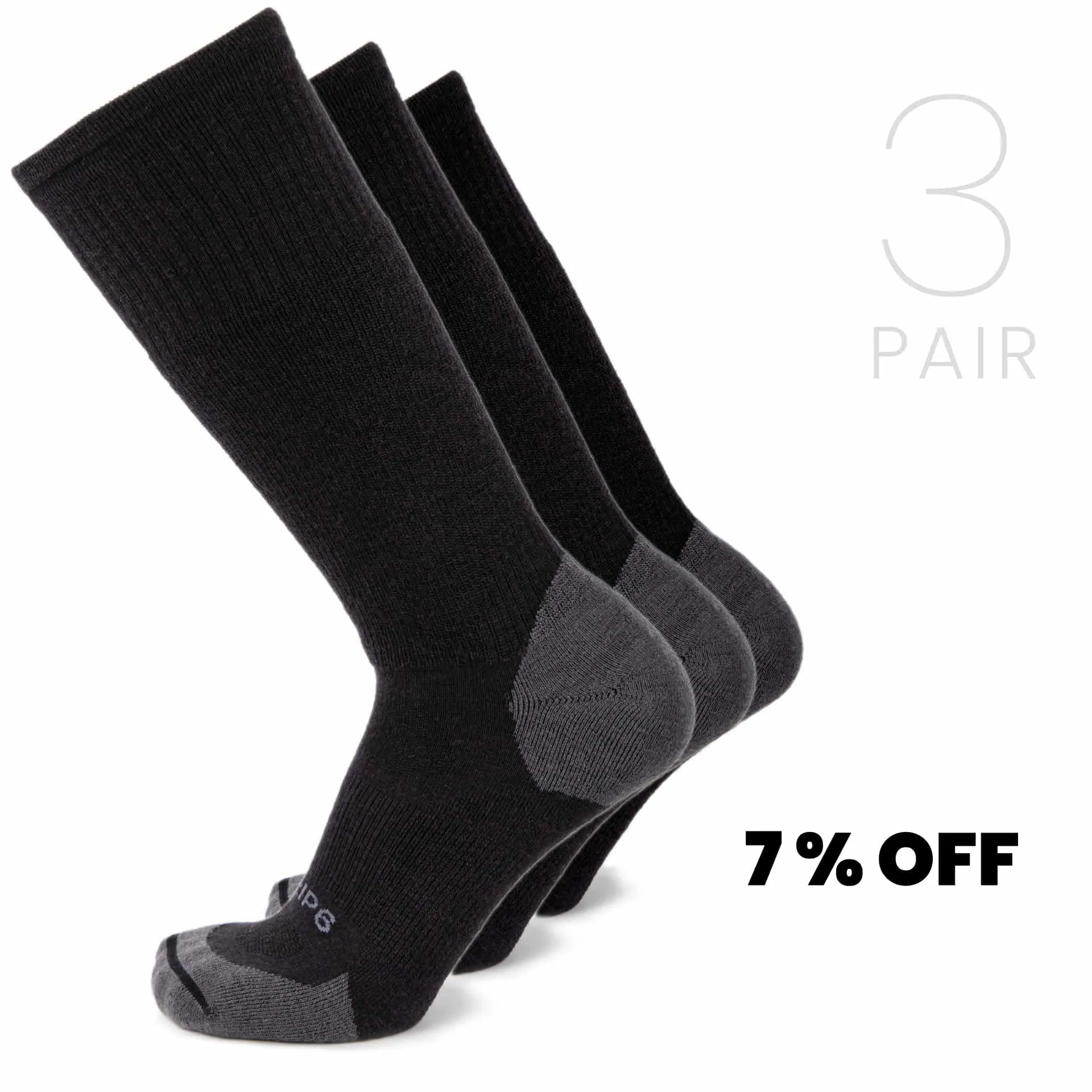 Wool Boot Sock - Black