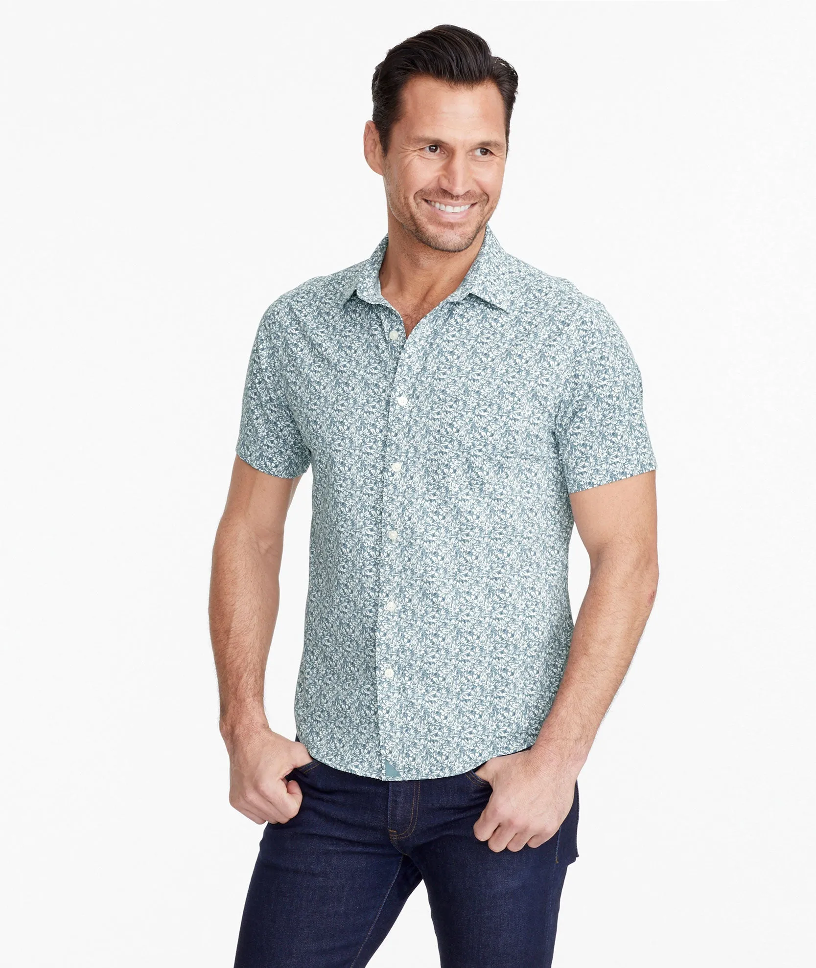 Wrinkle-Free Performance Short-Sleeve Viansa Shirt - FINAL SALE