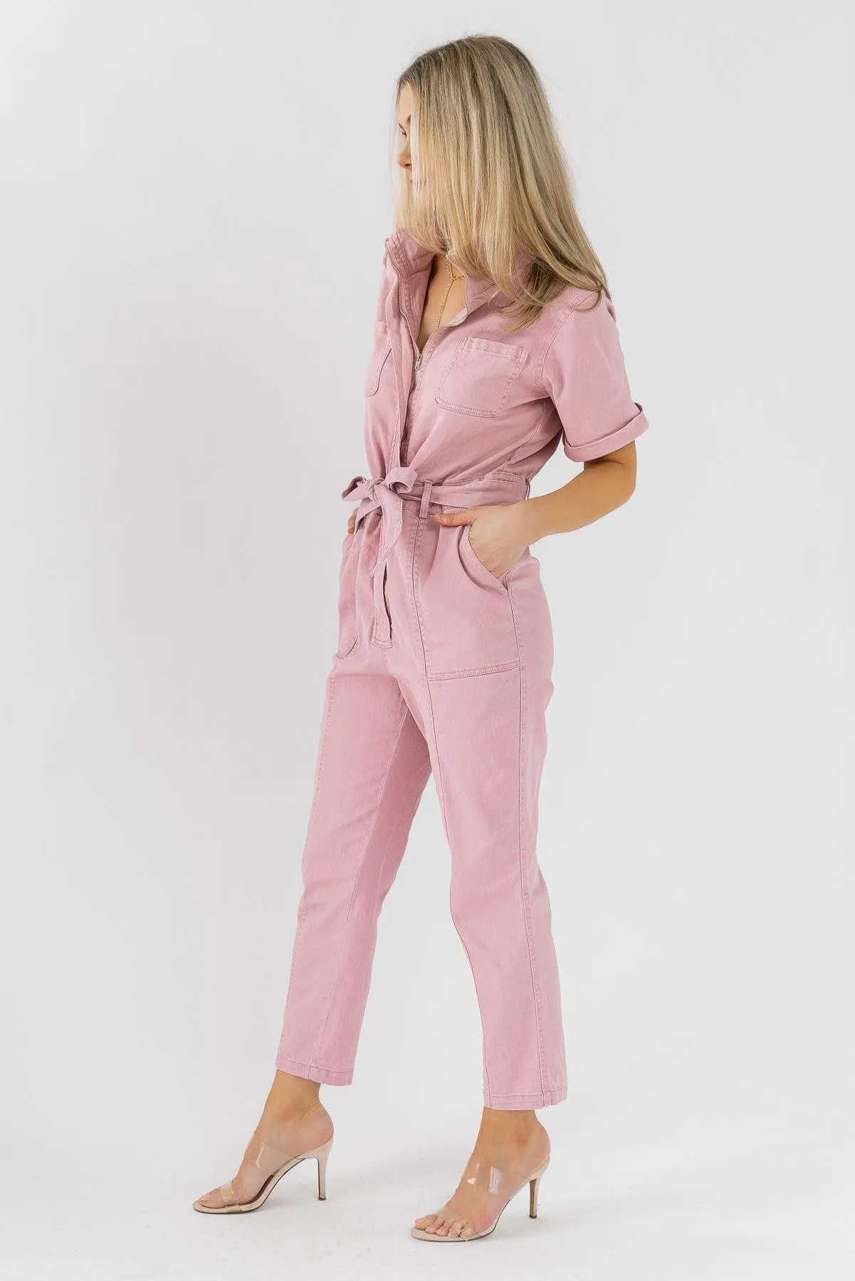 Zahara Mauve Utility Jumpsuit