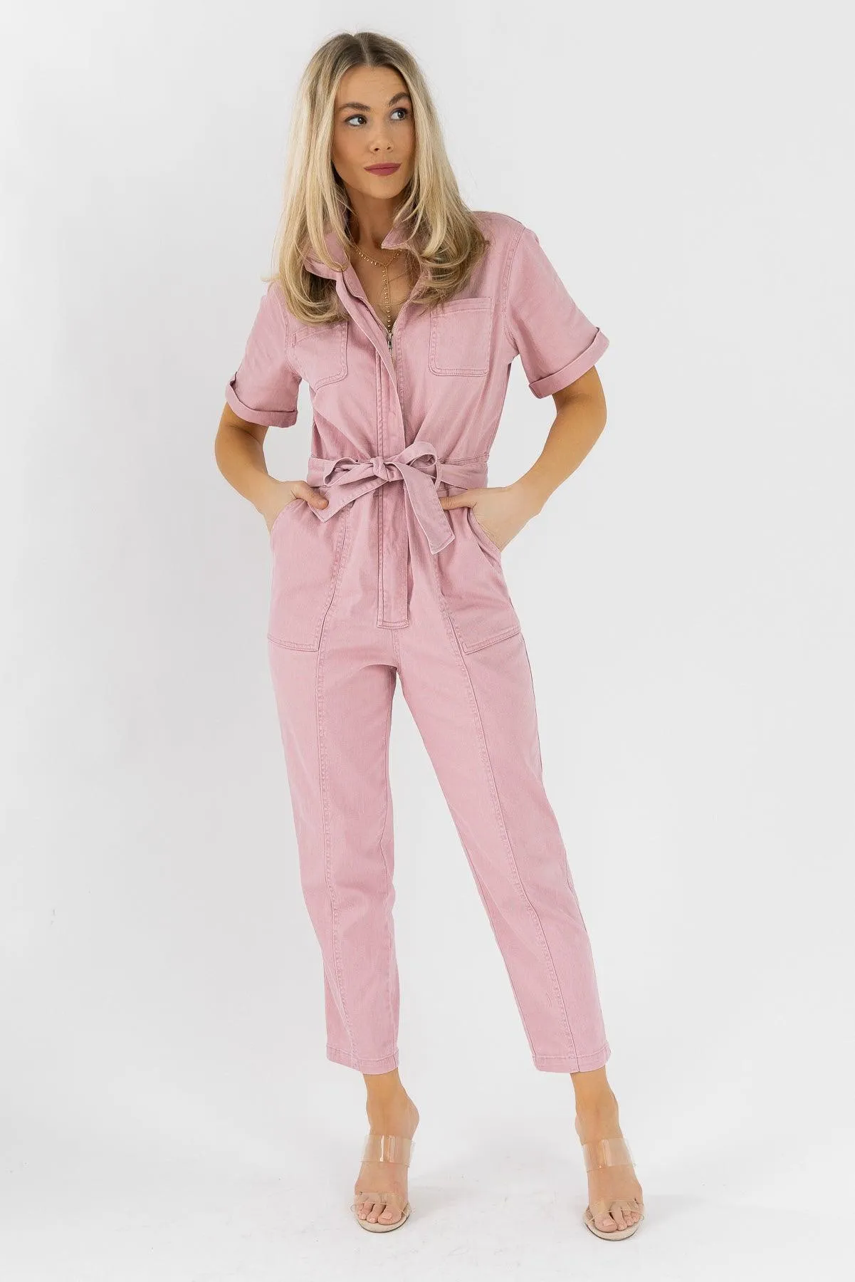 Zahara Mauve Utility Jumpsuit